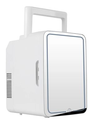 12L Makeup Mirror Cosmetics Mini Fridge Car 12v DC/Home AC 220V Portable Personal Beauty Front Mirror Mini Refrigerator, Mini Fridge With Adjustable Light LED For Skincare, Makeup, Cosmetics, Cars, Boats, Bedrooms, Offices, Camping, Picnics, Road Trips &a